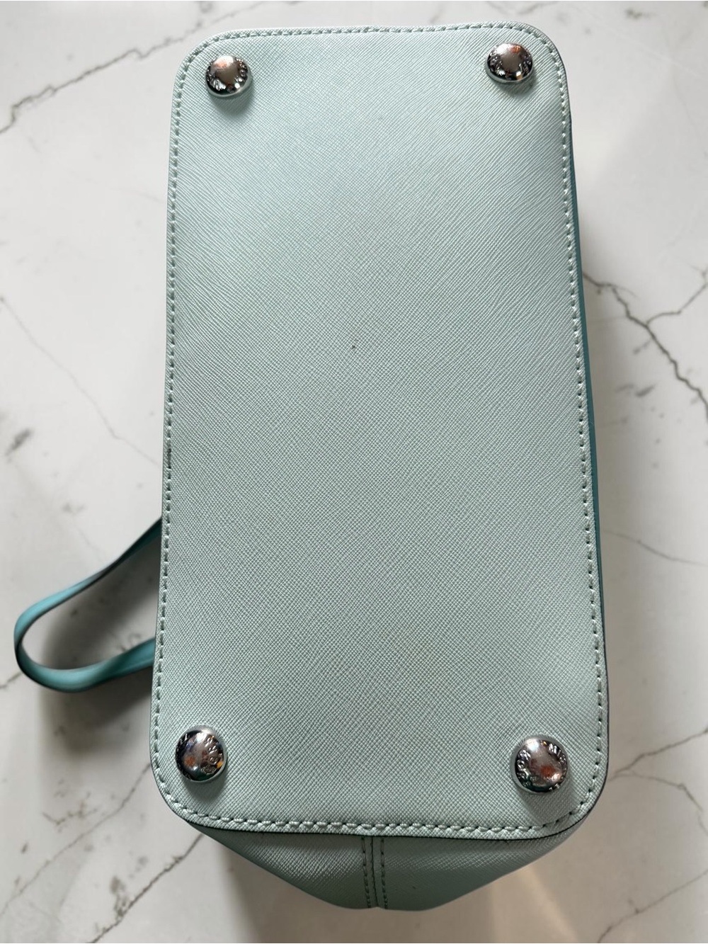 Scandi Girl Michael Kors Tote Bag Pastel Blue Luxury Structured Shoulder Bag - Picture 8 of 10